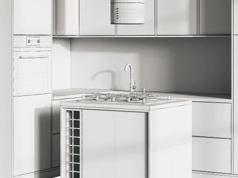 Cucina moderna 20 Modello 3D
