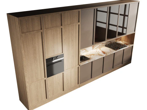 Moderne keuken 21 3D Model