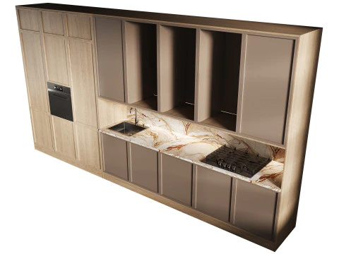 Moderne keuken 21 3D Model