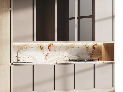 Moderne keuken 21 3D Model