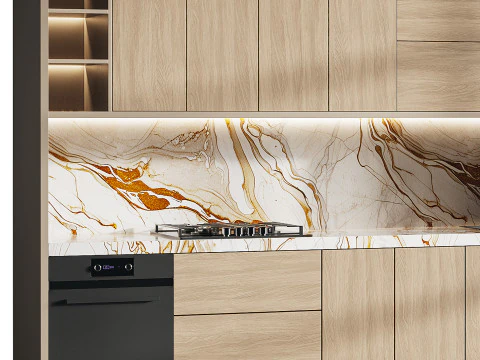 Moderne keuken 24 3D Model