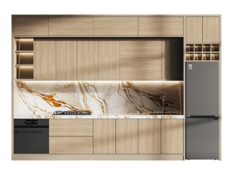 Moderne keuken 24 3D Model