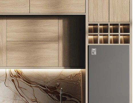 Moderne keuken 24 3D Model