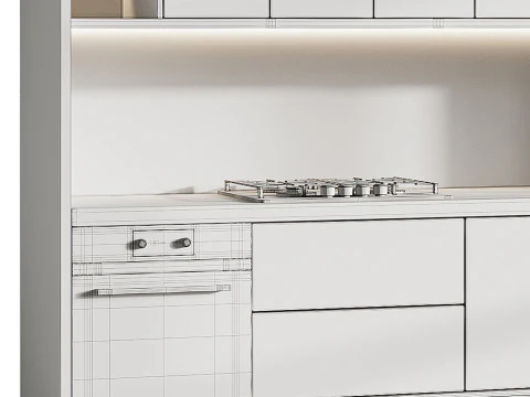 Moderne keuken 24 3D Model