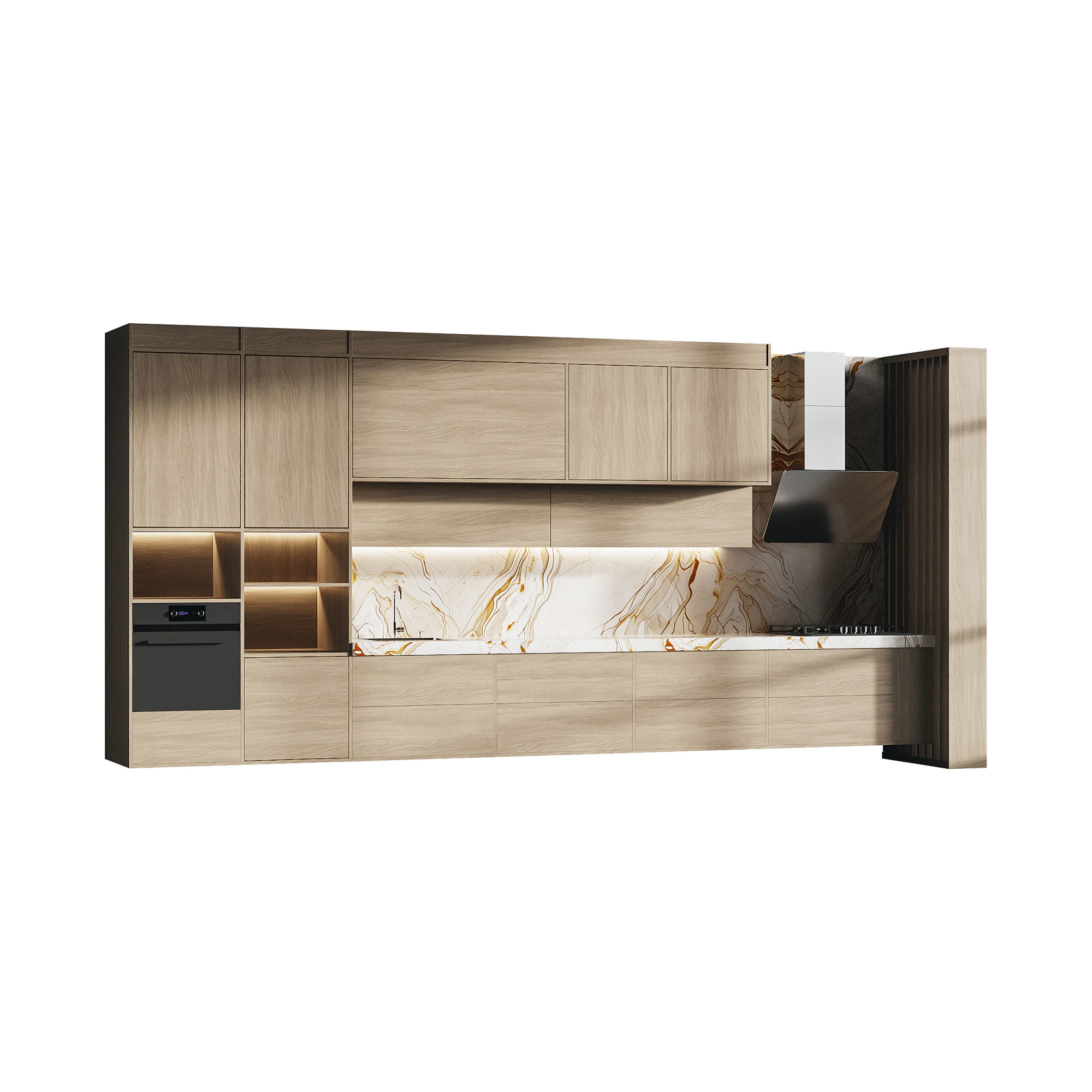 Modern kitchen 28 3D Model .c4d .max .obj .3ds .fbx .stl .blend 