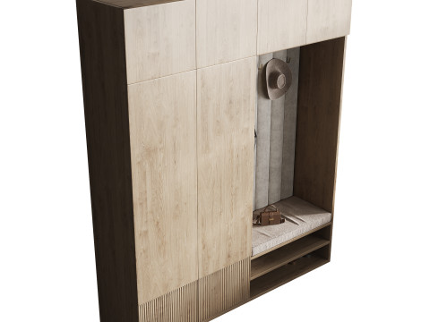 Hallway area with a minimalistic hanger 2 3D 模型