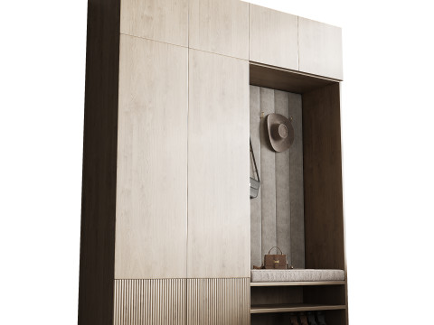 Hallway area with a minimalistic hanger 2 3D 模型