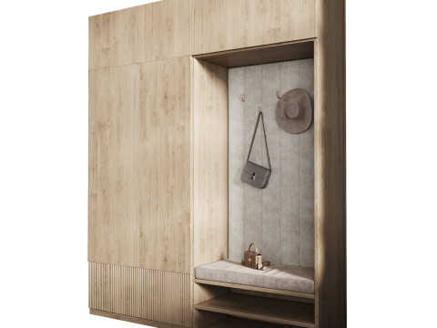 Hallway area with a minimalistic hanger 2 3D 模型