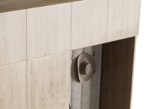 Hallway area with a minimalistic hanger 2 3D 模型