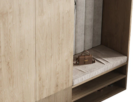 Hallway area with a minimalistic hanger 2 3D Model