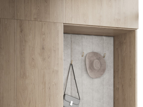 Hallway area with a minimalistic hanger 2 3D 模型