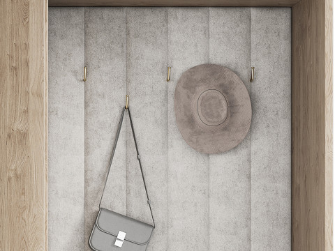 Hallway area with a minimalistic hanger 2 3D 模型