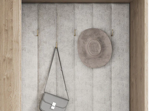 Hallway area with a minimalistic hanger 2 3D Model