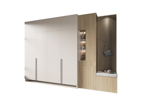 Hallway area with a minimalistic hanger 3 3D Model