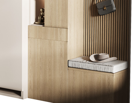 Hallway area with a minimalistic hanger 3 3D Model