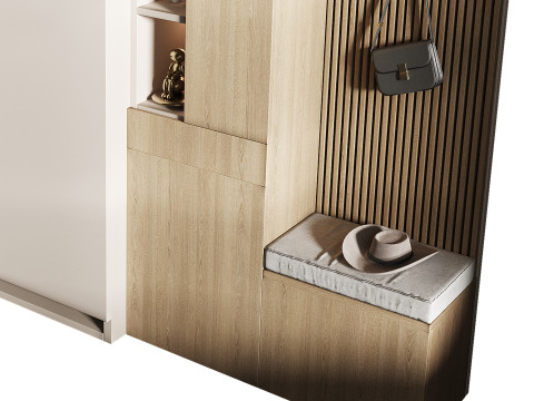 Hallway area with a minimalistic hanger 3 3D Model