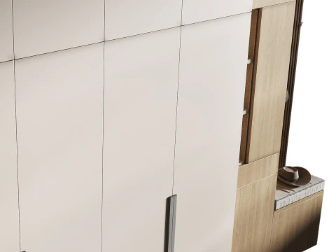 Hallway area with a minimalistic hanger 3 3D Model