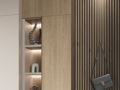 Hallway area with a minimalistic hanger 3 3D Model