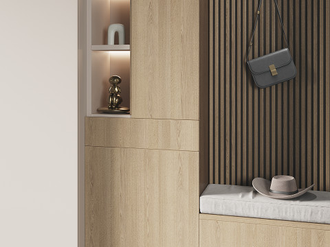 Hallway area with a minimalistic hanger 3 3D Model
