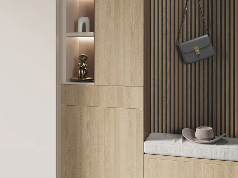 Hallway area with a minimalistic hanger 3 3D Model