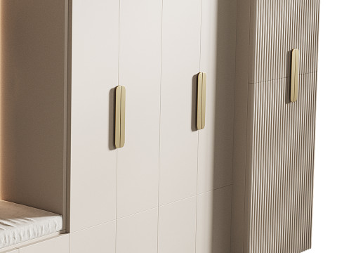 Hallway area with a minimalistic hanger 4 Modello 3D