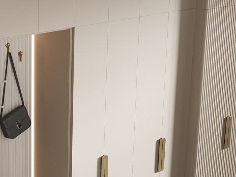 Hallway area with a minimalistic hanger 4 Modello 3D