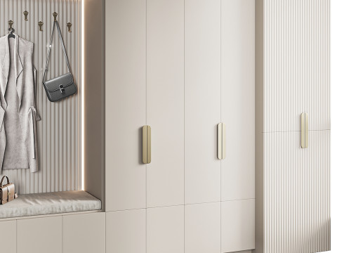Hallway area with a minimalistic hanger 4 Modello 3D