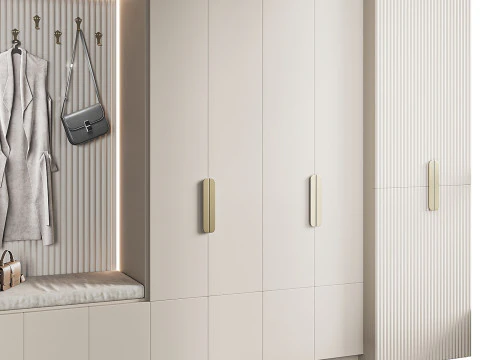 Hallway area with a minimalistic hanger 4 3D Model