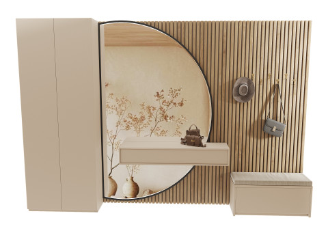 Hallway area with a minimalistic hanger 5 3D Модель