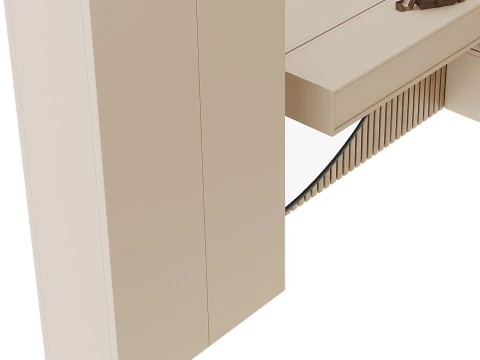 &Aacute;rea de corredor com cabide minimalista 5 Modelo 3D