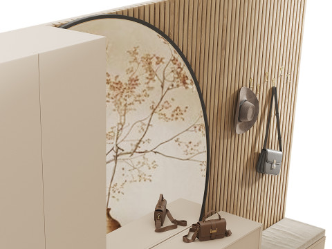Hallway area with a minimalistic hanger 5 3D Модель