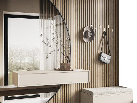 Hallway area with a minimalistic hanger 5 3D Модель