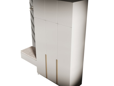 Hallway area with a minimalistic hanger 6 3D Модель
