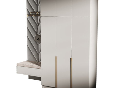 Hallway area with a minimalistic hanger 6 3D Модель