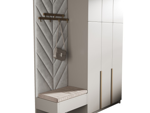 Hallway area with a minimalistic hanger 6 3D Модель