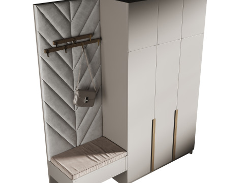 Hallway area with a minimalistic hanger 6 3D Модель