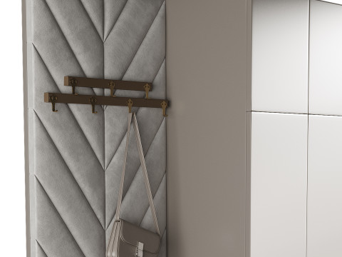 Hallway area with a minimalistic hanger 6 3D Модель