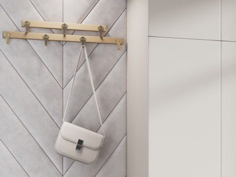 Hallway area with a minimalistic hanger 6 3D Модель