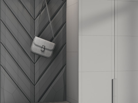 Hallway area with a minimalistic hanger 6 3D Модель