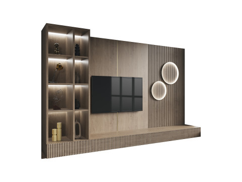 Tv wall set 1 Modelo 3D