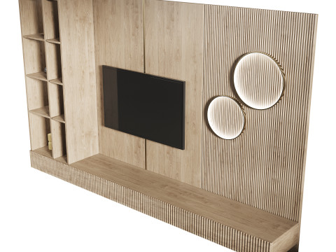 Tv wall set 1 Modelo 3D