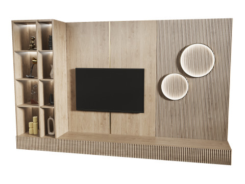 Tv wall set 1 Modelo 3D