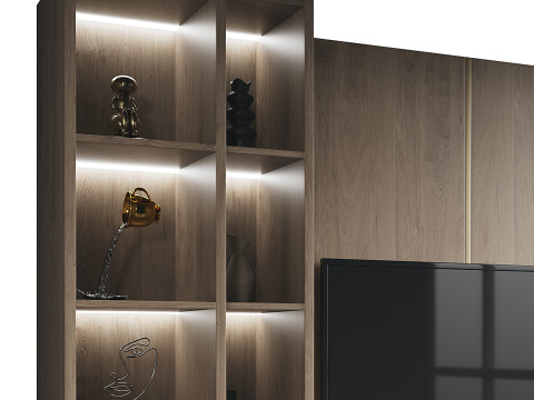 Tv wall set 1 Modelo 3D