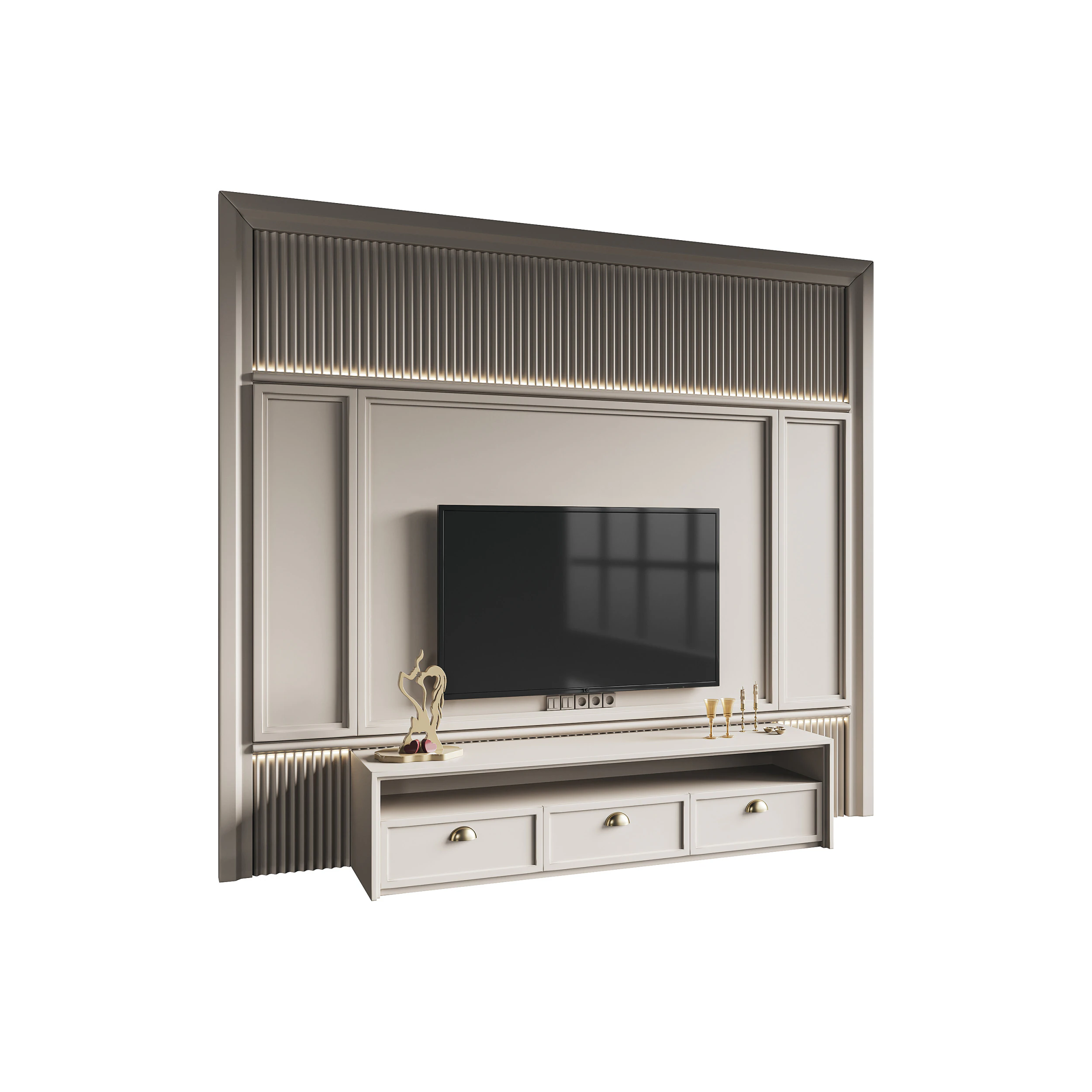 TW WALL 3 3D Model .c4d .max .obj .3ds .fbx .stl .blend 