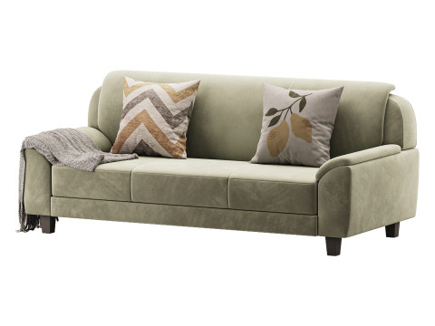 Wide Pillow Back Water Resistant Standard Modello 3D