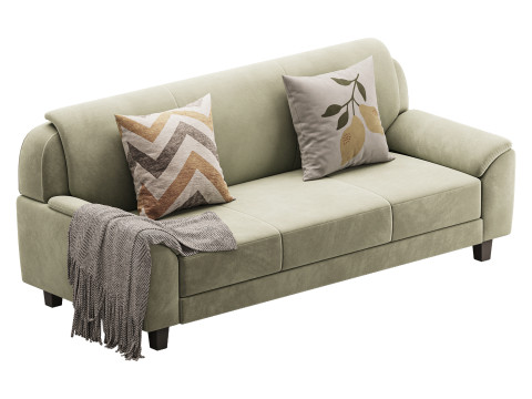 Wide Pillow Back Water Resistant Standard Modello 3D
