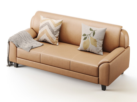 Wide Pillow Back Water Resistant Standard Modello 3D