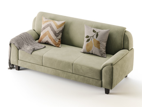 Wide Pillow Back Water Resistant Standard Modello 3D