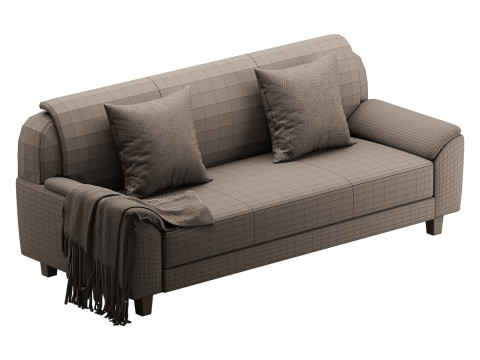 Wide Pillow Back Water Resistant Standard Modello 3D