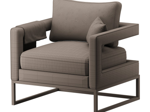 Avery Pink Velvet Chair With 3Dモデル
